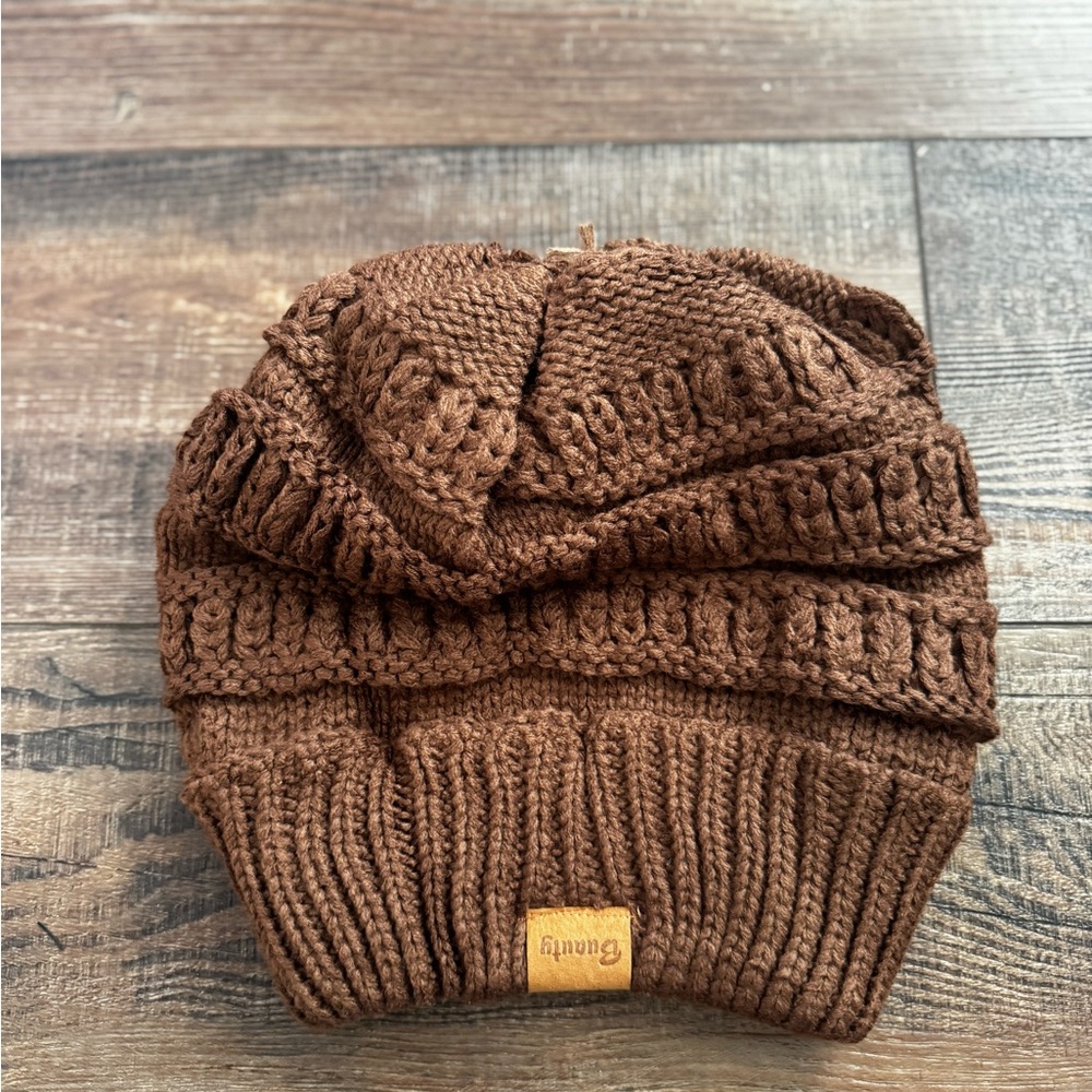 Brown Knit Beanie
